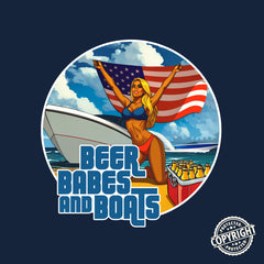 Beers - Babes - Boats –  Men's Performance Boating T-Shirt