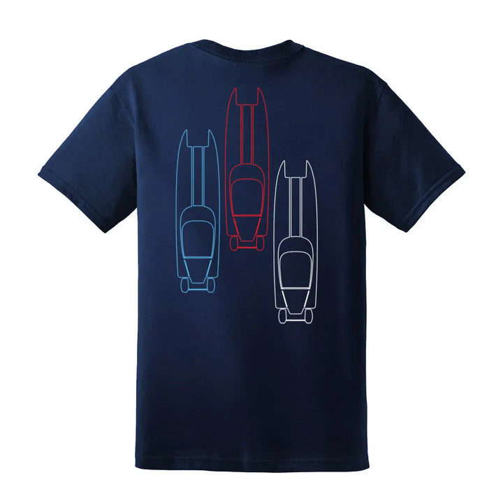 TriColor Run Offshore Edition Boating T-Shirt - Roostertails