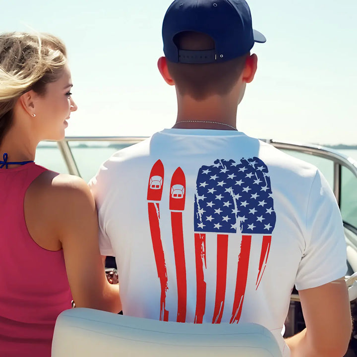 Flyby Flag Boating T-Shirt - Roostertails