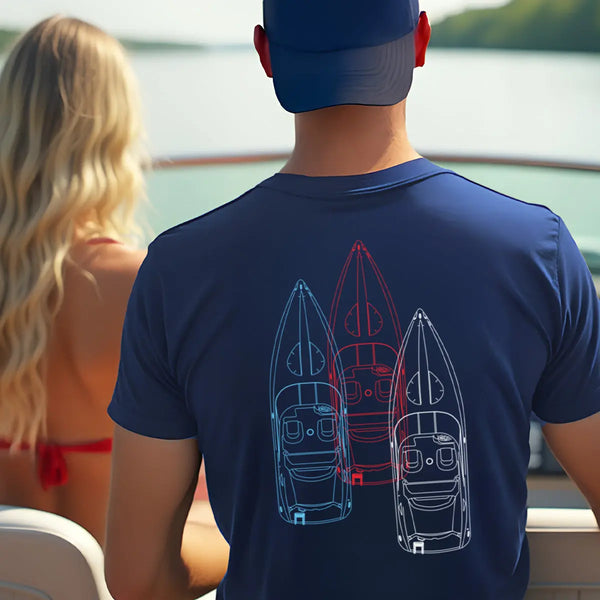TriColor Run Boating T-Shirt - Roostertails