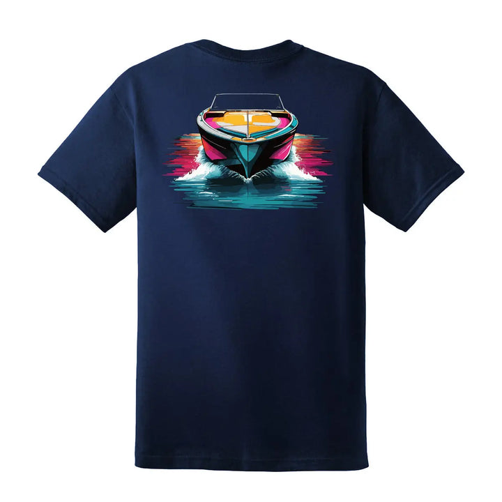 Abstract Boat - Boating Tshirt Back