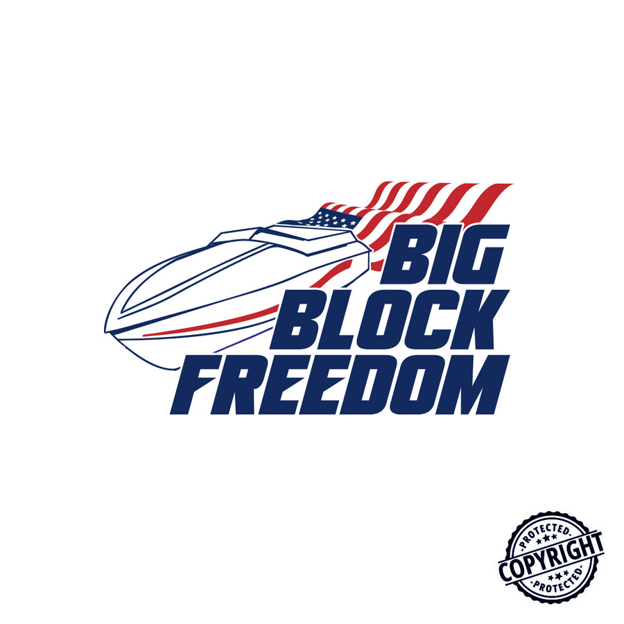 Big Block Freedom –  Men's Performance Boating T-Shirt