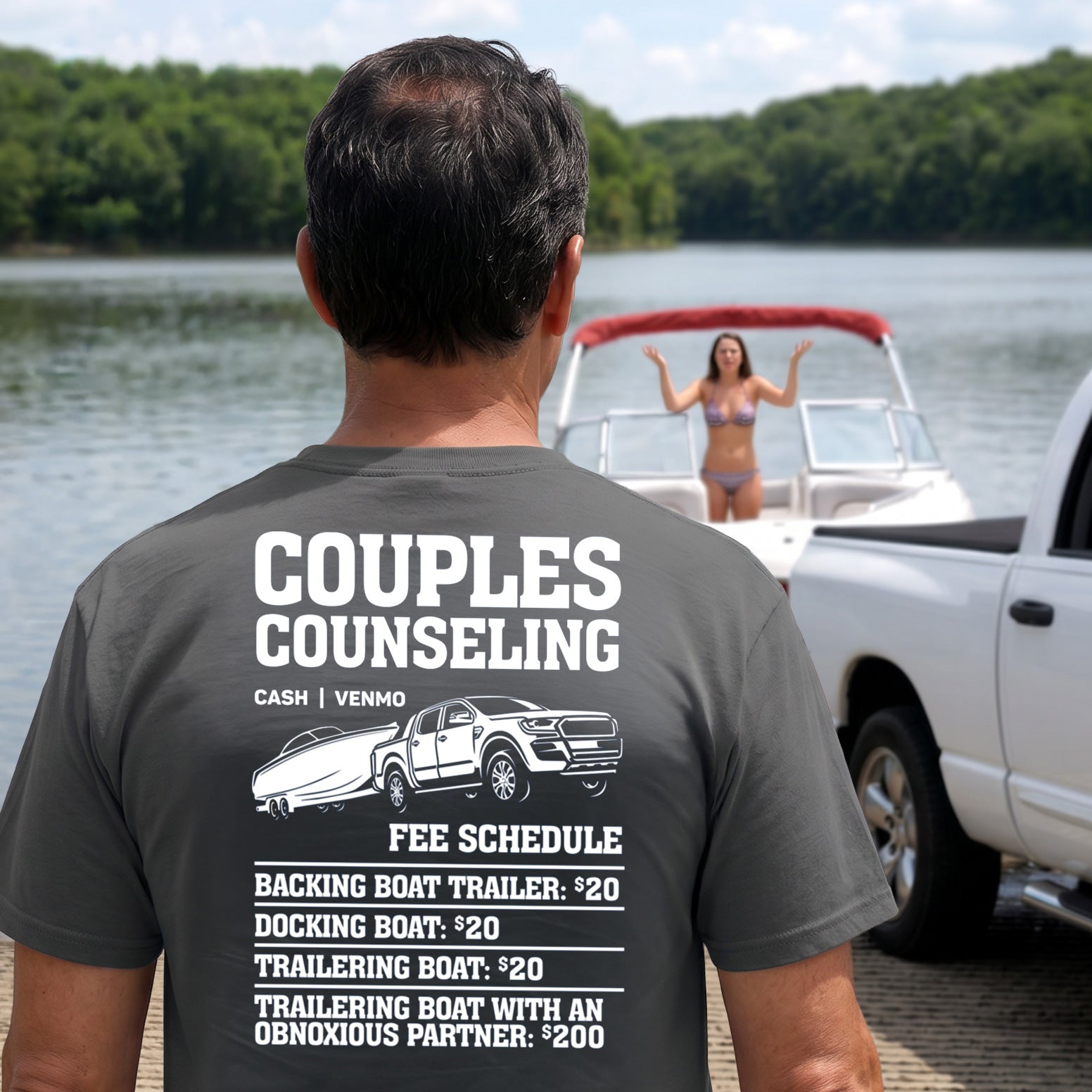 Couples Counseling –  Men's Performance Boating T-Shirt