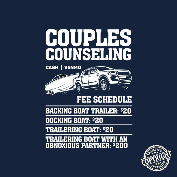 Couples Counseling Boating T-Shirt - Roostertails