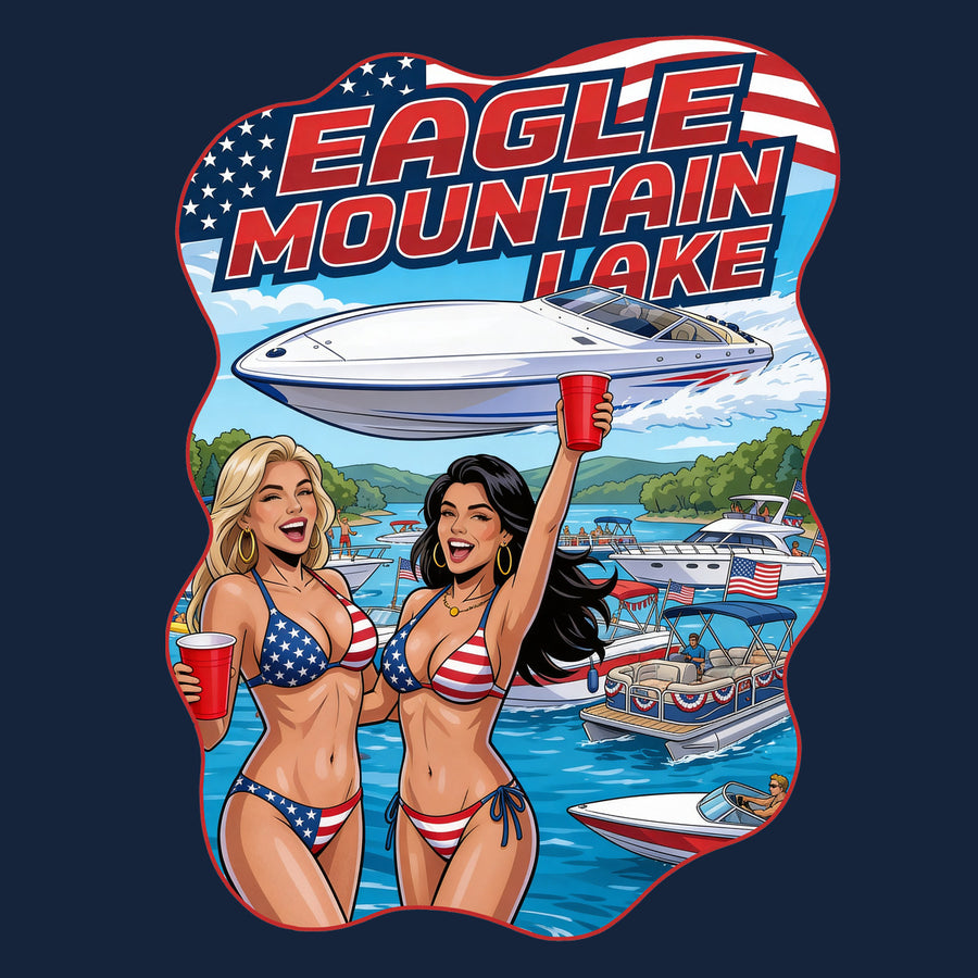 EAGLE MOUNTAIN LAKE 2026 –  Men's Performance Boating T-Shirt