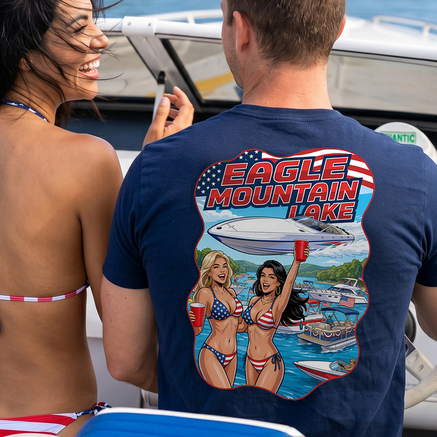 EAGLE MOUNTAIN LAKE 2026 –  Men's Performance Boating T-Shirt