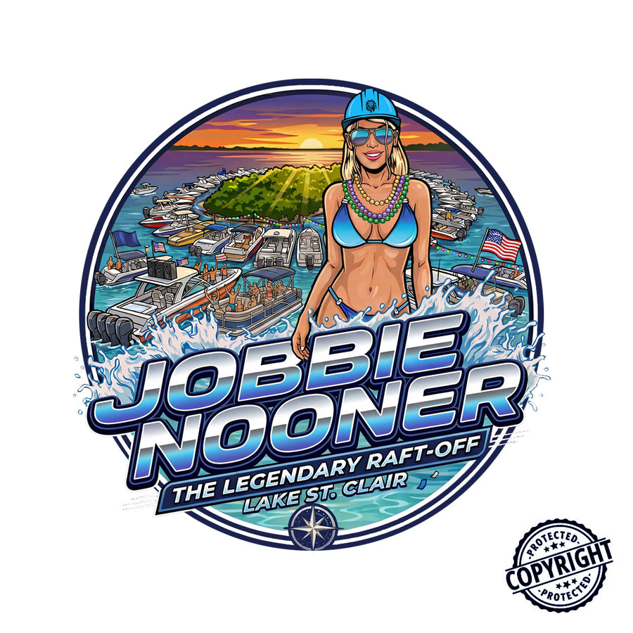 RoosterTails 2026 Jobbie Nooner tank top featuring a casual sleeveless design and vibrant print for summer wear.