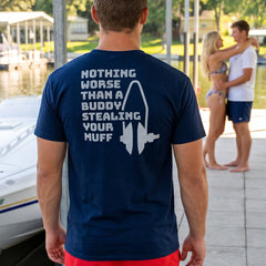 Muff Stealer –  Men's Performance Boating T-Shirt