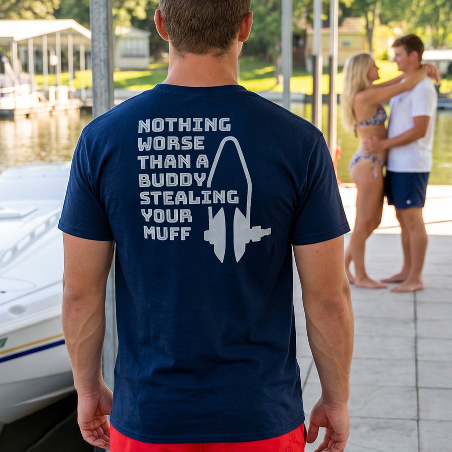 Muff Stealer –  Men's Performance Boating T-Shirt