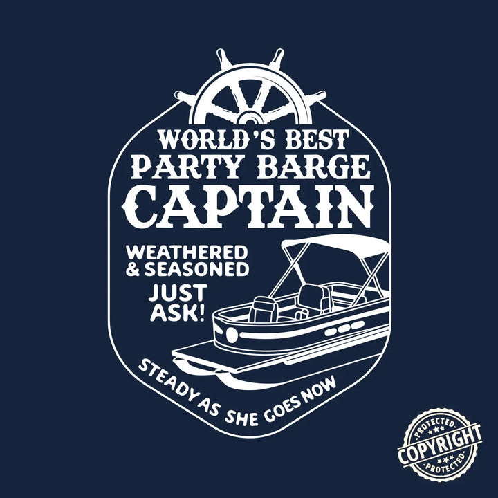 Party Barge Captain Boating T-Shirt - Roostertails