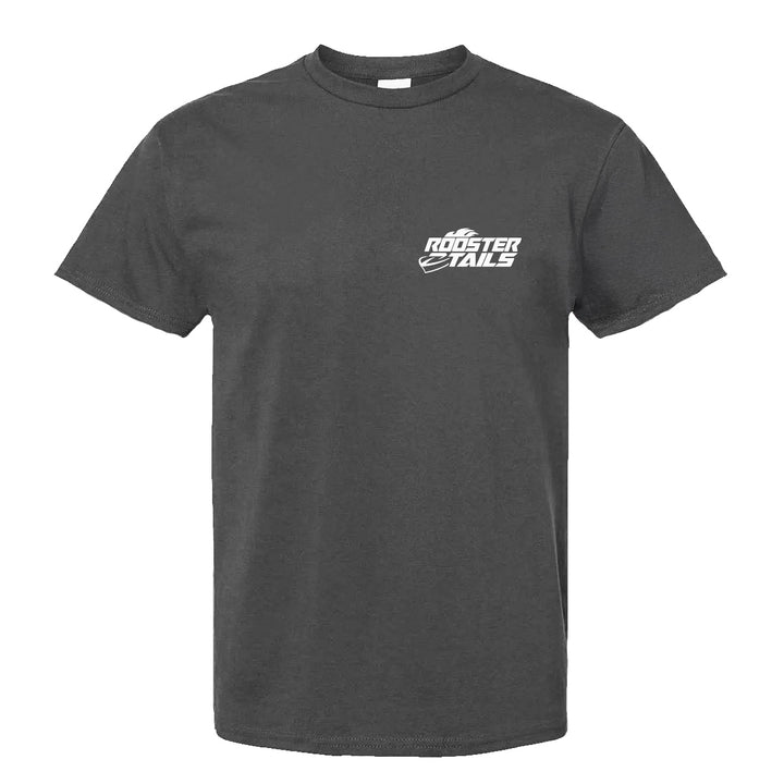 RoosterTails Charcoal Tshirt with Logo