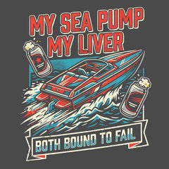 My Sea Pump My Liver –  Men's Performance Boating T-Shirt