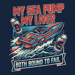 My Sea Pump My Liver –  Men's Performance Boating T-Shirt