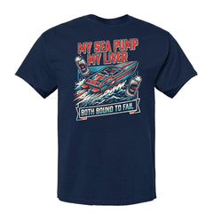 My Sea Pump My Liver –  Men's Performance Boating T-Shirt