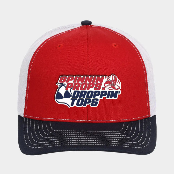 Spinnin' Props N' Droppin' Tops - PVC Patch Trucker Hat - Roostertails