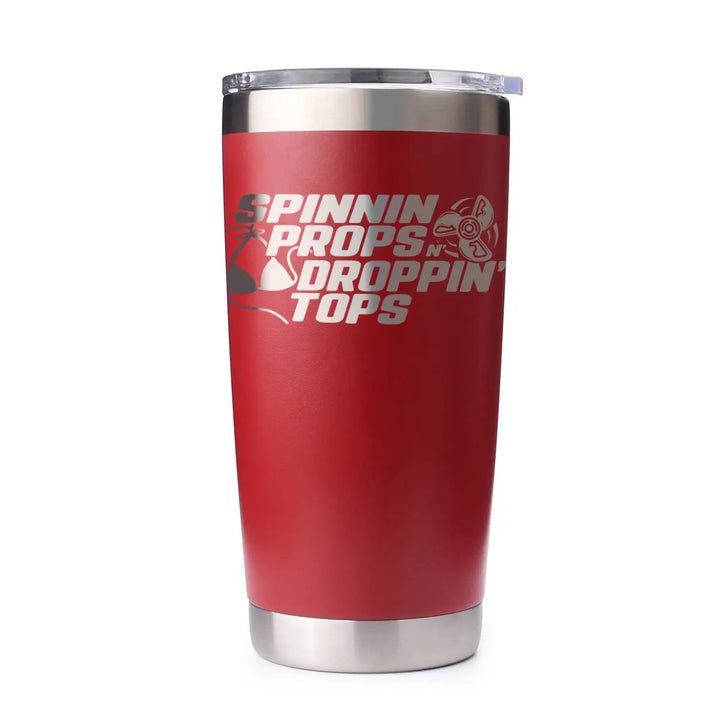 Spinnin' Props N' Droppin' Tops - 20oz Tumbler - Roostertails