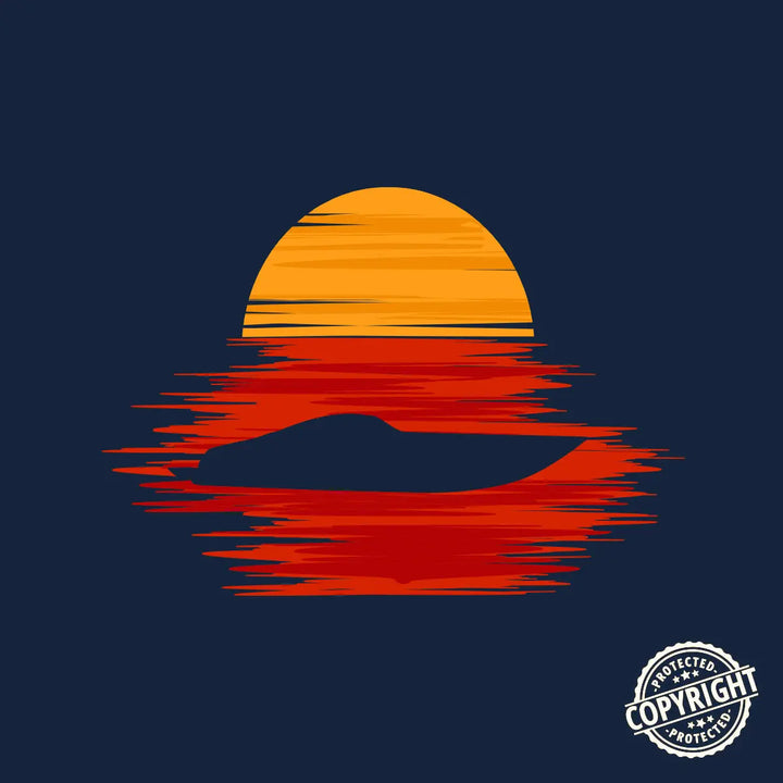 Sunset Boating T-Shirt - Roostertails