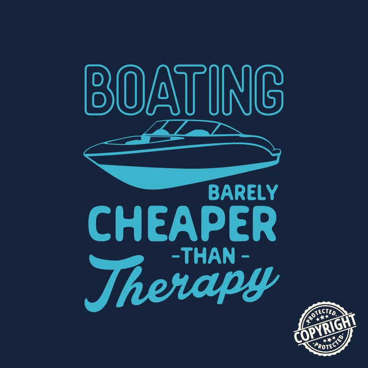Boating: Barely Cheaper than Therapy Boating T-Shirt - Roostertails