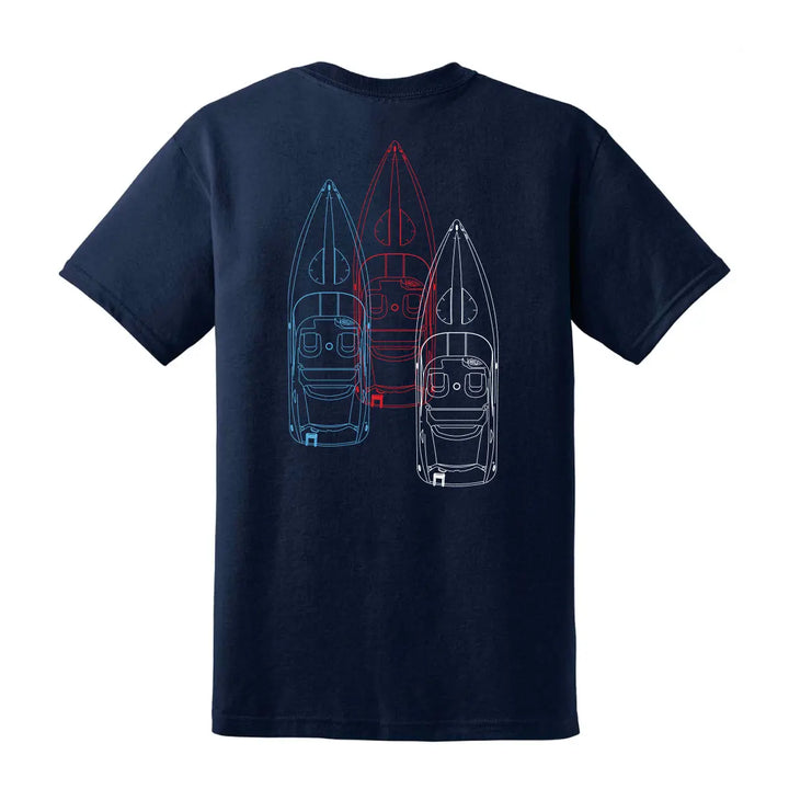 TriColor Run Boating T-Shirt - Roostertails