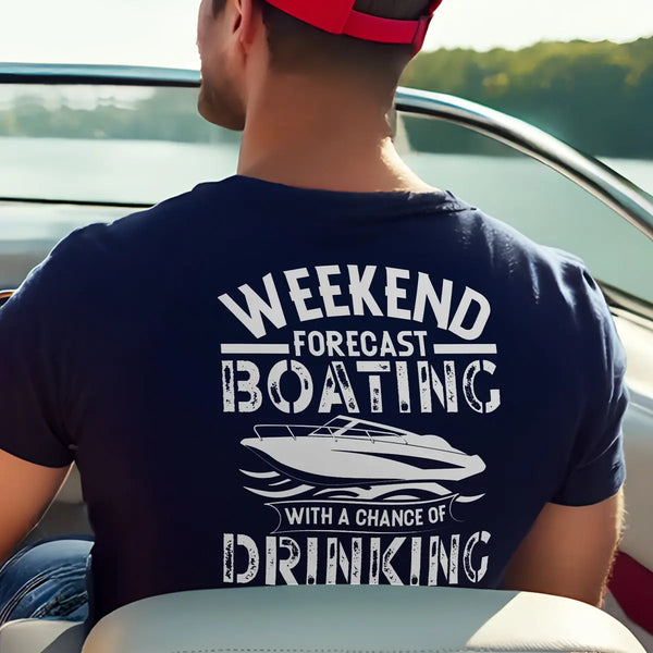 Weekend Forecast Boating and Drinking T-Shirt - Roostertails