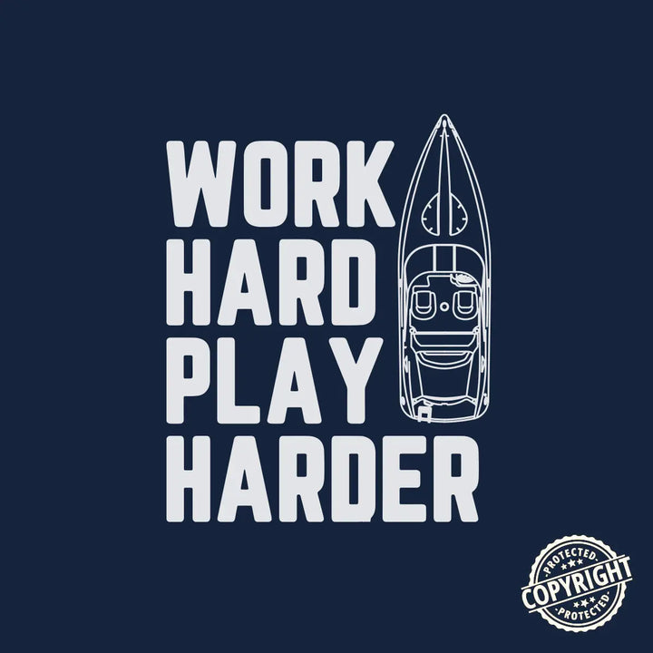 Work Hard Play Harder Boating T-Shirt - Roostertails