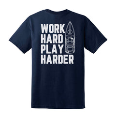 Work Hard Play Harder –  Men's Performance Boating T-Shirt